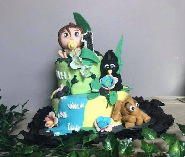 Forest theme cake